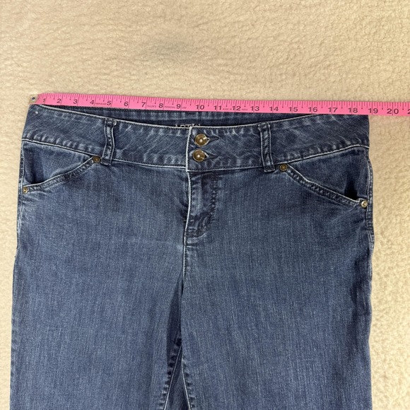Apt. 9 Jeans Womens 14 Blue Denim Bootcut Trouser Stretch Double Button Mid Rise - Picture 6 of 11
